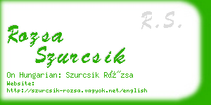 rozsa szurcsik business card